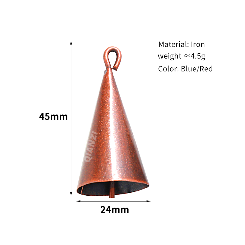 Vintage Style Twine Horn Bell Christmas DIY Metal Bell Hanging Wall Wind Chimes Open Conical Small Bells